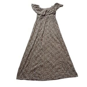 NWT Old Navy Dress Women's Medium Waist-Defined Floral Off-The-Shoulder Maxi